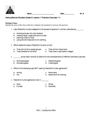 Grade 6 Lesson 1 Practice Exercise
