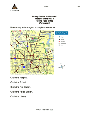 How to Read a Map Worksheet