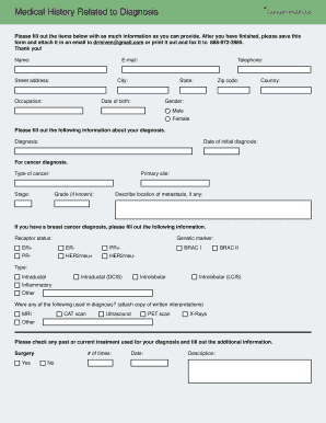 Medical History Related to Diagnosis - bgersonorgb