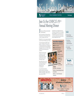 University of Hawai‘i Federal Credit Union Annual Meeting Dinner Reservation