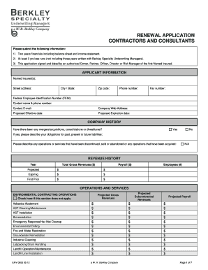 Contractors and Consultants Renewal Application