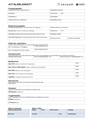 Swedish Payment Terminal Agreement