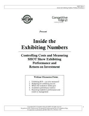 SHOT Show Exhibiting Numbers Webinar Workbook