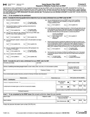 Home Buyers' Plan Withdrawal Form