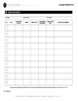 Leverage Evaluation Form