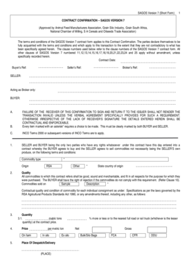 SAGOS Version 7 Contract Confirmation