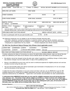 Medical Flexible Spending Plan Enrollment Form