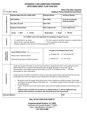 Dependent Care Assistance Program Enrollment Form