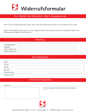 Widerrufsformular