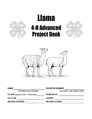 4-H Advanced Project Book