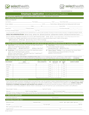 Employee Application for SelectHealth