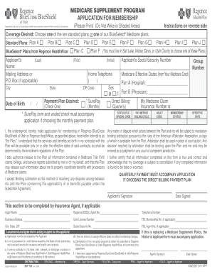Medicare Supplement Program Application