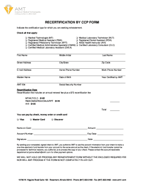 AMT Recertification Form