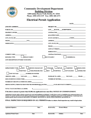Electrical Permit Application