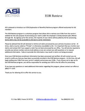 ASi EOB Retrieve Authorization Form