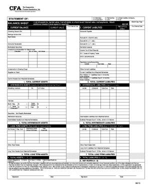 Balance Sheet Template