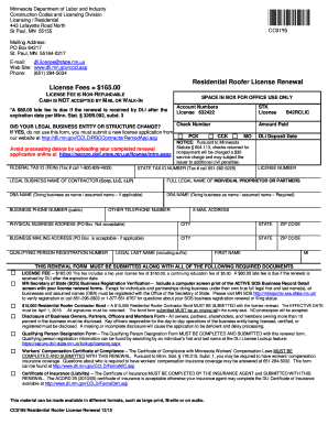 Minnesota Residential Roofer License Renewal