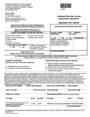 Minnesota Electrical License Application