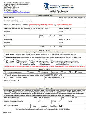 Minnesota Building Plan Review Application