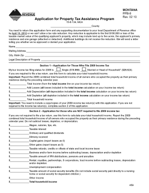 Montana Property Tax Assistance Application
