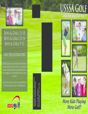 USSSA Golf Junior Tour Registration Form