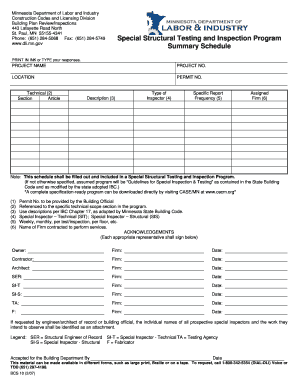Minnesota Special Structural Testing and Inspection Program