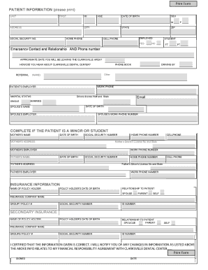 Patient Information Form