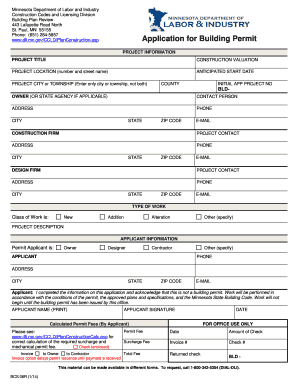 Minnesota Building Permit Application