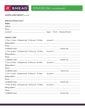 Miscellaneous Loan Form