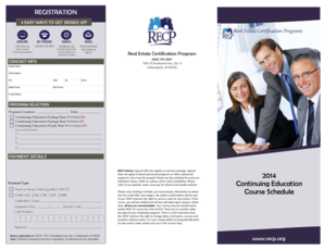 Real Estate Continuing Education Registration Form