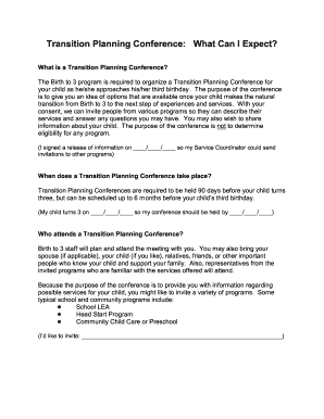 Transition Planning Conference Guide