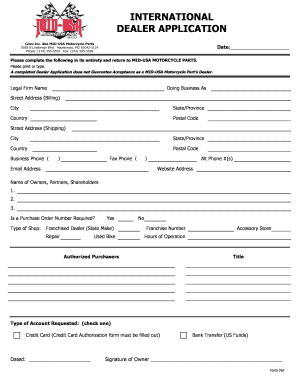 MID-USA Motorcycle Parts Dealer Application