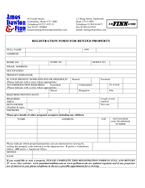 Rented Property Registration Form