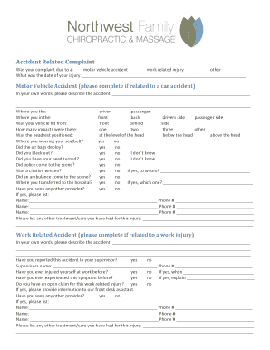 Accident Related Complaint Form
