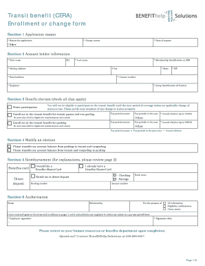 Transit Benefit Enrollment Form