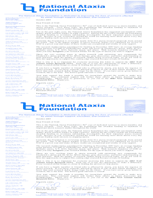 National Ataxia Foundation Research Donation Form