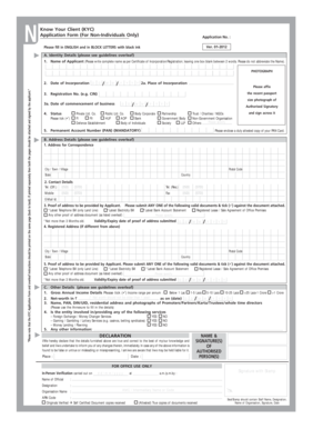 Non-Individual KYC Application Form