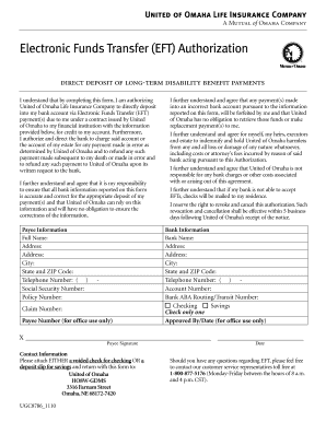 Electronic Funds Transfer Authorization