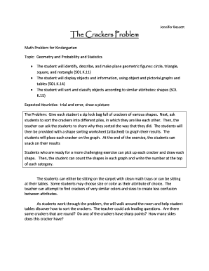 Kindergarten Geometry and Probability Worksheet
