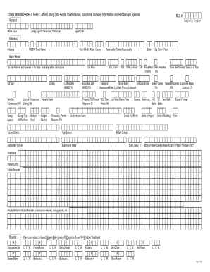 Condominium Profile Sheet