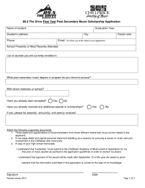 895 The Drive First Year Post Secondary Music