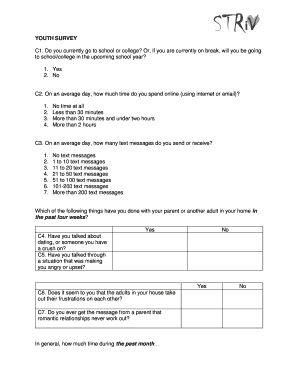 Youth Survey Form