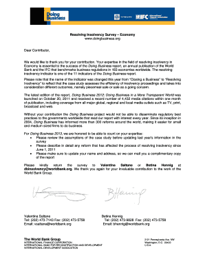 Resolving Insolvency Survey Form