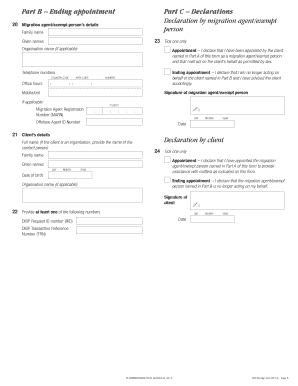 Migration Agent Appointment Form