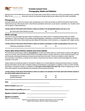 Parental Consent Form for Photography and Media