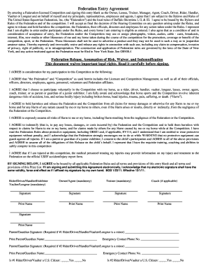 Federation Entry Agreement and Waiver