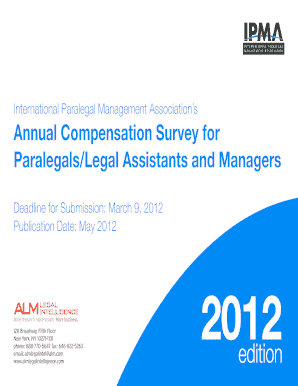 2012 Annual Compensation Survey for Paralegals