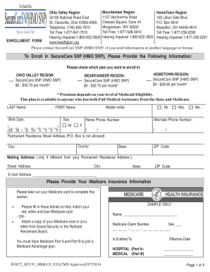 SecureCare SNP Medicare Advantage Enrollment Form