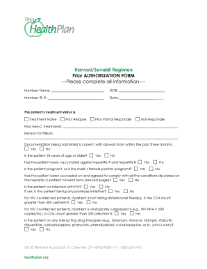 Harvoni/Sovaldi Prior Authorization Form