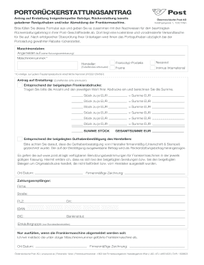 Portorückerstattungsantrag